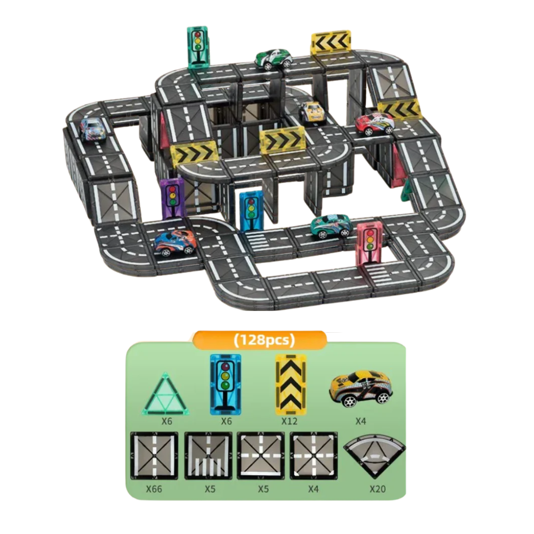 Magnetische Bouwbaan - Bouwen & Racen