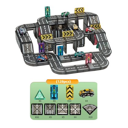 Magnetische Bouwbaan - Bouwen & Racen