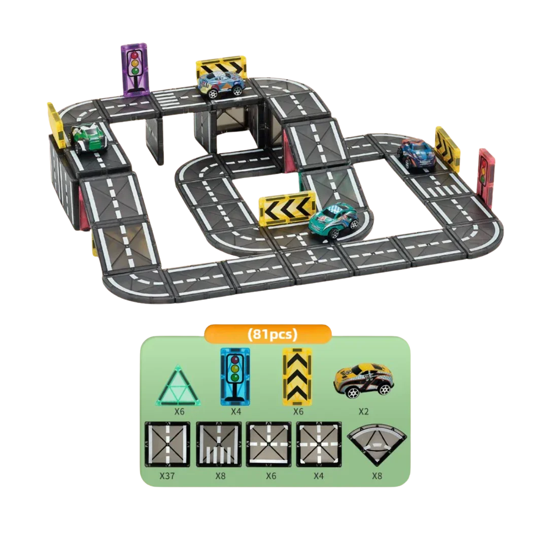Magnetische Bouwbaan - Bouwen & Racen