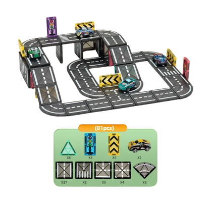 Magnetische Bouwbaan - Bouwen & Racen