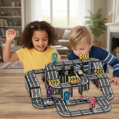 Magnetische Bouwbaan - Bouwen & Racen