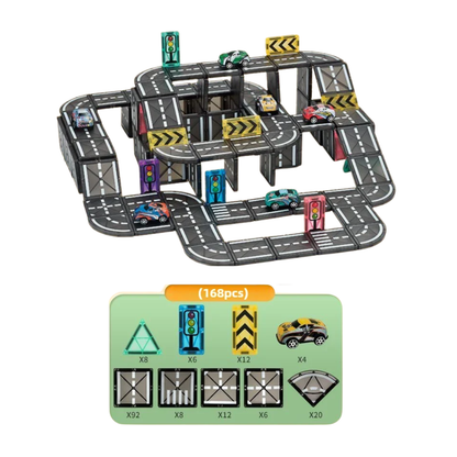 Magnetische Bouwbaan - Bouwen & Racen