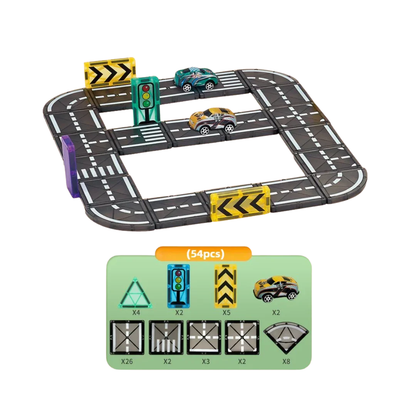 Magnetische Bouwbaan - Bouwen & Racen