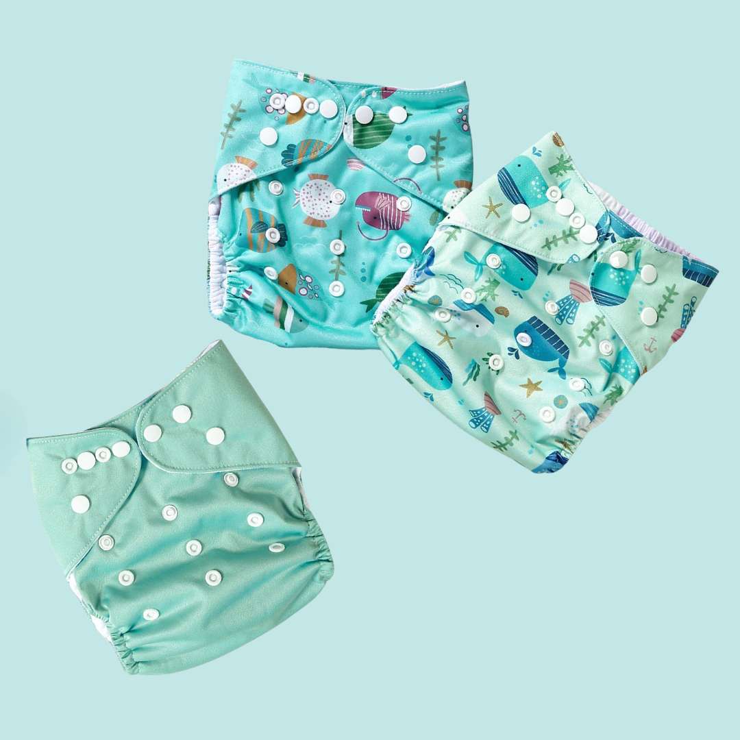 3 DryMini wasbare luiers