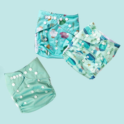 3 DryMini wasbare luiers