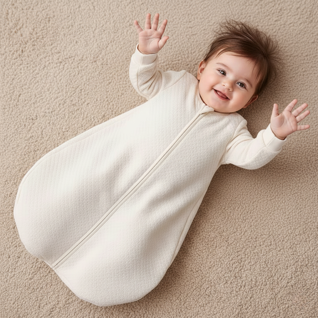 Pluche Slaapzak lange mouw zacht & warm